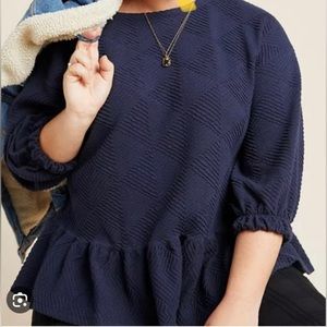Anthropologie Navy Top